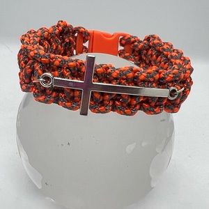 Paracord Knotted Bracelet Unisex with Charm CROSS